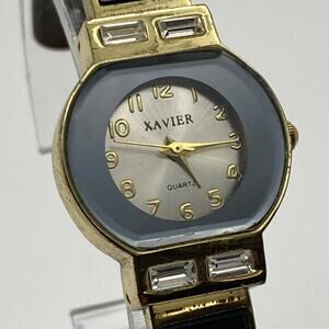 Elegant Xavier Stainless Steel Watch Gold and Black Tone